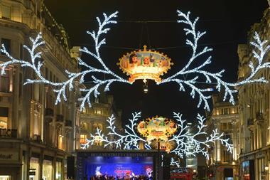 Regent Street triggered the count-down to Christmas when it switched on its lights at the weekend on Saturday