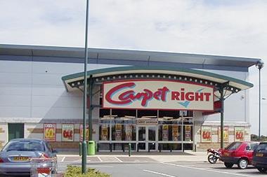 Carpetright UK like-for-likes edged up 1.7% in its first quarter as the wet weather drove customers into stores.