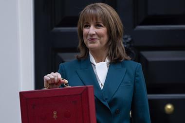 Rachel Reeves outside Number 11 Downing Street holding chancellor's red box