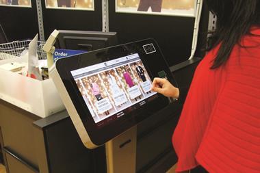 Tesco is one retailer that is trialling in-store kiosks that allow customers to order items from its F+F clothing range