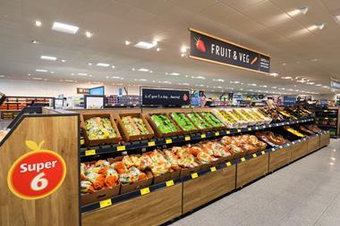 Aldi fruit and veg aisle