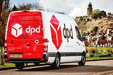 DPD van on the road