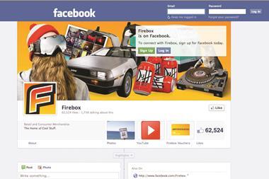 Facebook brand pages Firebox