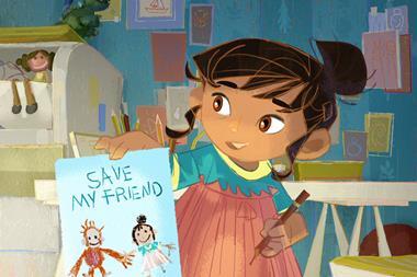 Still from Iceland palm oil ad showing a girl with a sign saying: 'Save my friend'