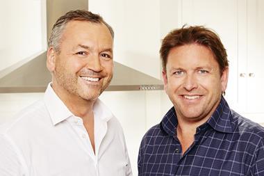 Asda boss Andy Clarke with TV chef James Martin