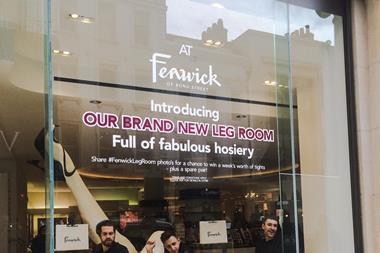 A male dance trio marked the opening of the new hosiery department at Fenwicks Bond Street store