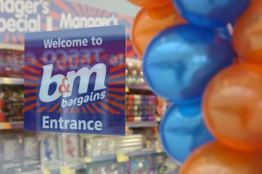 B&M store sign