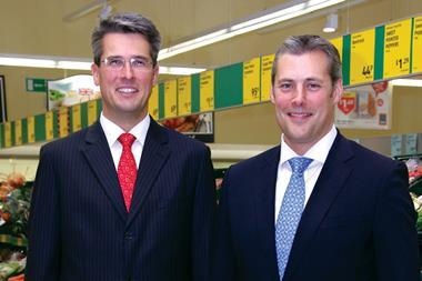 Roman Heini (left) is to return to Germany and Matthew Barnes becomes chief executive of Aldi UK and Ireland