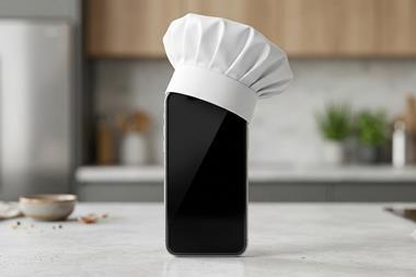 Phone with a chef's hat