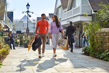 Shoppers at Bicester Village outlet centre