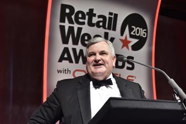 Mark Price received a standing ovation while collecting the Oracle Outstanding Contribution to Retail award