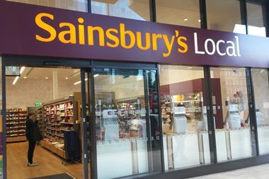 The exterior of the 'micro' Sainsbury's Local store in Holborn