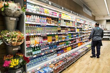 Food on the go aisle at Co-op