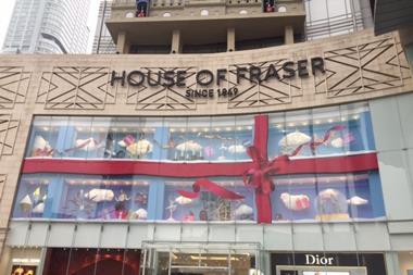 The main entrance to House of Fraser's first Chinese store