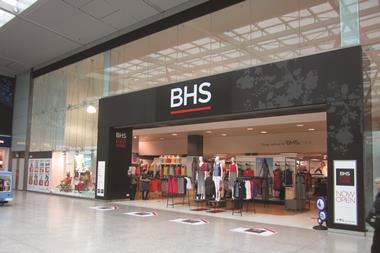 Bhs updated fascia store