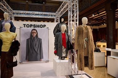 Topshop display in Liberty London