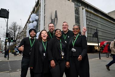 John Lewis staff celebrate Royal Warrant