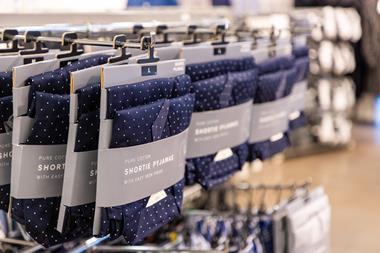 M&S pyjamas on paper hangers
