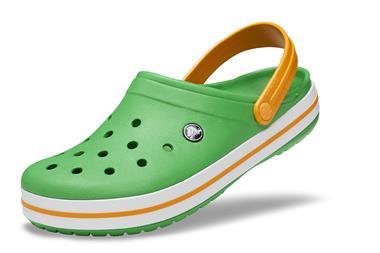Crocs shoe in green and orange