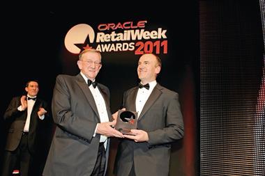 Sir Ken Morrison and Sir Terry Leahy at the Retail Week Awards in 2011
