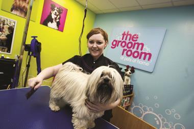 The retailer launched more in-store Groom Rooms in the year to March