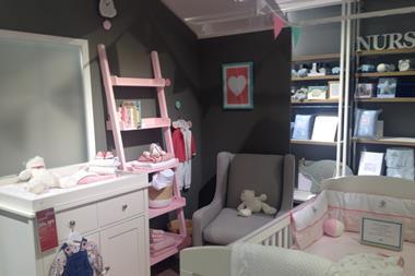 Kids' room-set at Marks and Spencer's Westfield London store