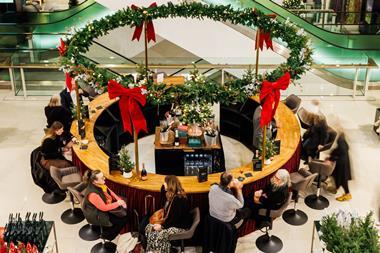 Champagne bar in Peter Jones store