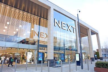 Exterior of Next store in retail park