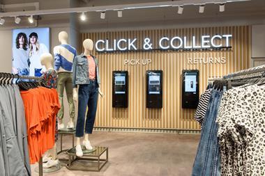 Click and collect station at an M&S store