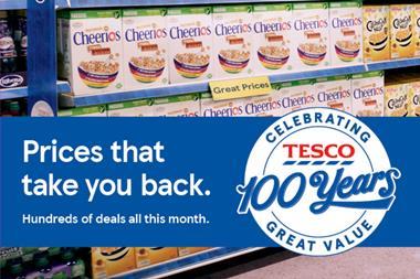 Tesco 100 years price campaign