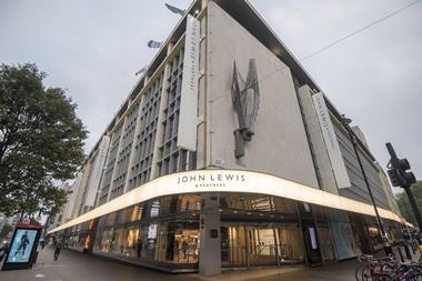 The new John Lewis & Partners branding at the Oxford Street store