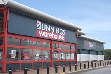 Bunnings Warehouse store fascia