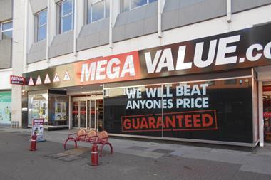 Mega Value shop window