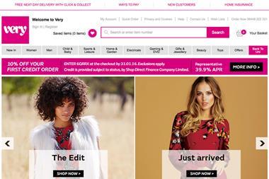 Very.co.uk owner Shop Direct has made personalisation a priority