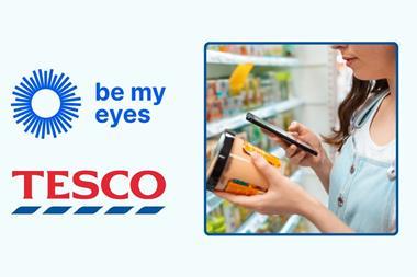 Tesco x Be My Eyes banner