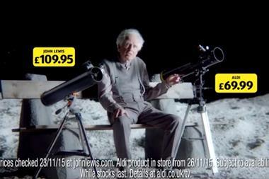 Aldi has launched a new tongue-in-cheek Christmas advert featuring a playful take on John Lewis’s tear-jerking ‘Man on the Moon’ campaign.