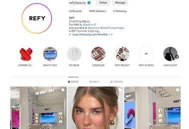 Refy Instagram screenshot