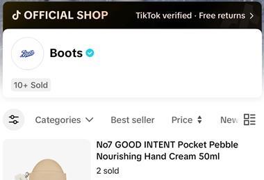 Boots launches on TikTok shop