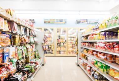 Grocery store shelves