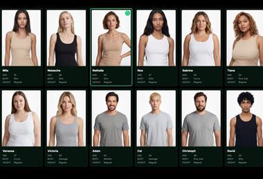 Images of models from Zalando's Scayle Studios