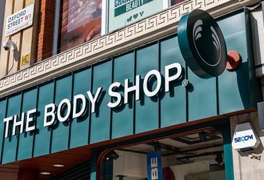 Body Shop Oxford Street sign
