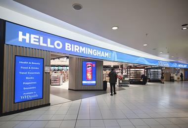 WHSmith Birmingham Airport entrance