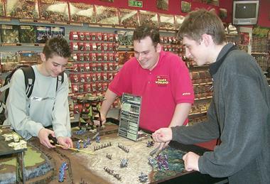 Customers at Games Workshop