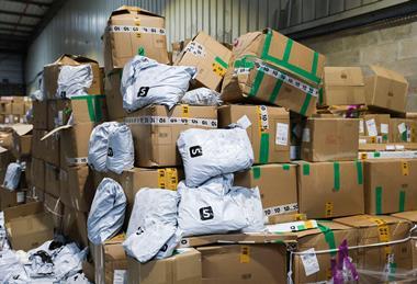 Shein packages piled up