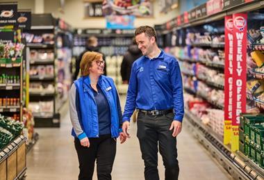 Aldi colleagues in store