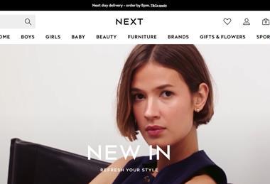 Next website screenshot