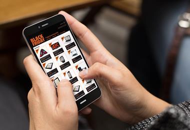 Black Friday sale on mobile screen