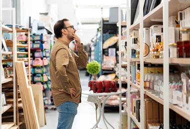 Customer browsing products