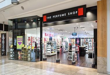 Exterior of The Perfume Shop in Bluewater shopping centre