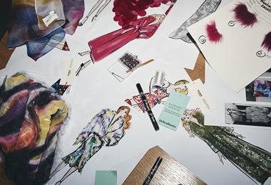 DESIGNERS AT DEBENHAMS BTS - drawings